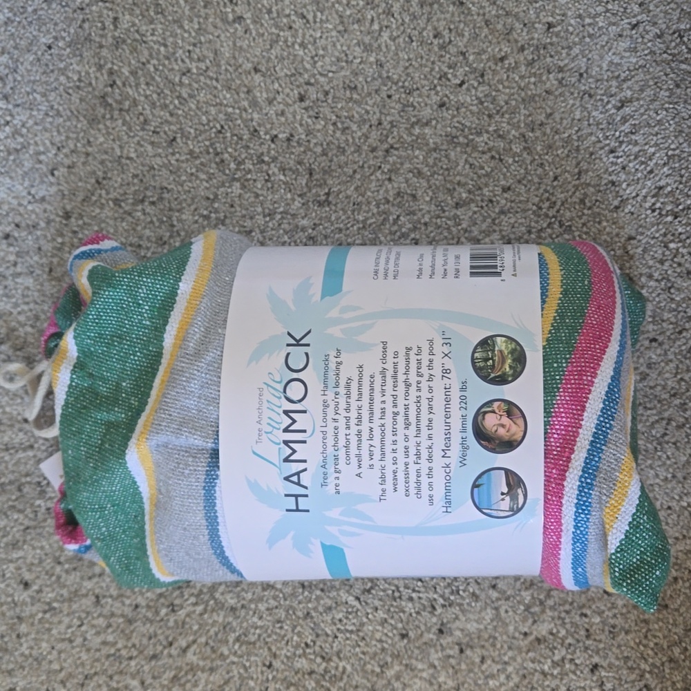 NWT  fabric lounge hammock - Picture 2 of 5